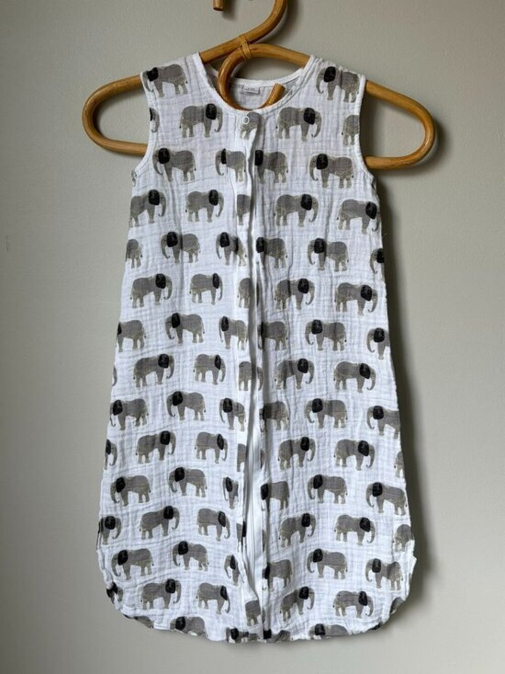 Mud Pie Elephant Sleep Sack Muslin Cotton Baby 6-12 Months